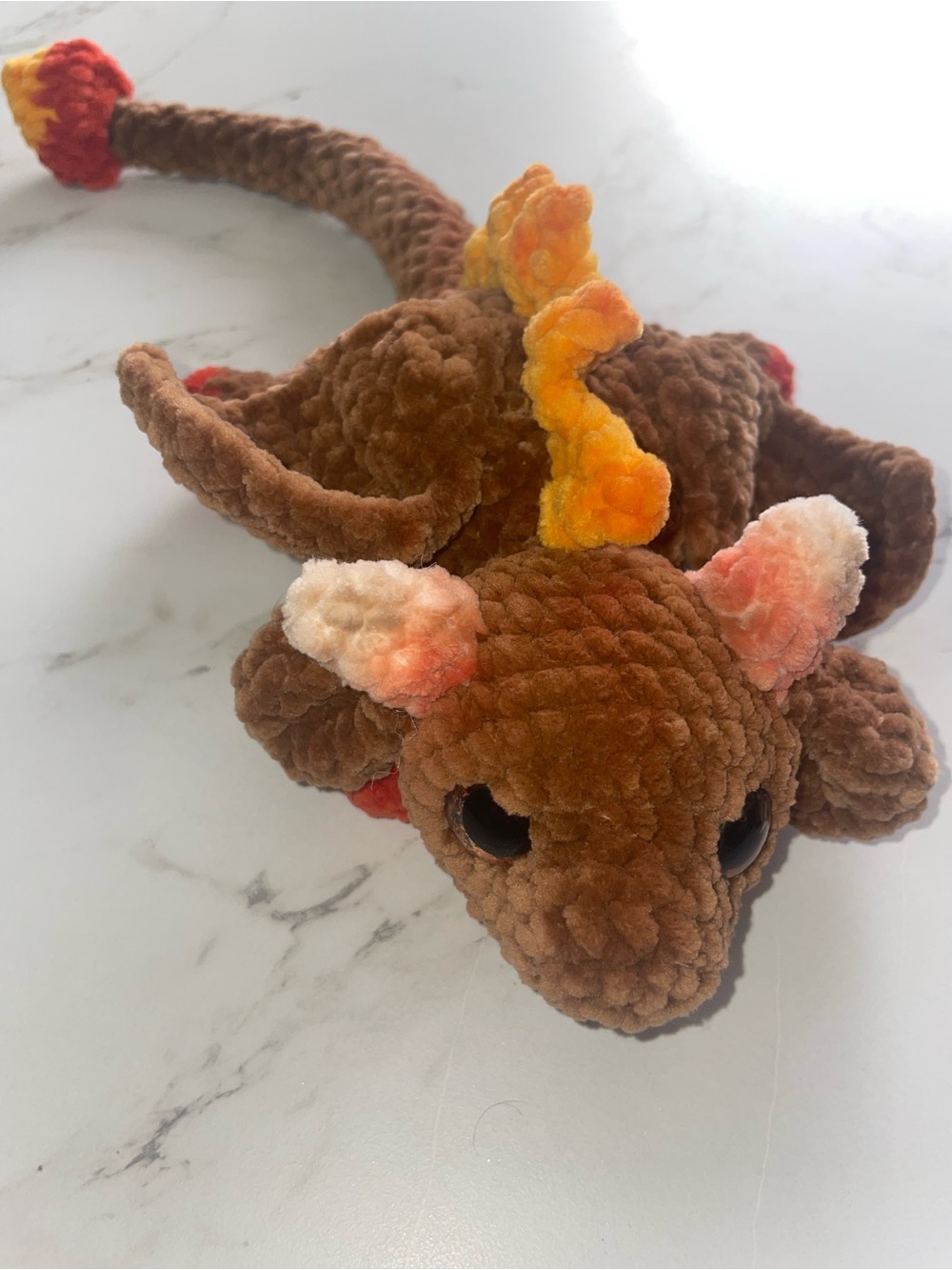 Handmade crocheted baby dragon - Picture 4 of 8